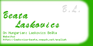 beata laskovics business card