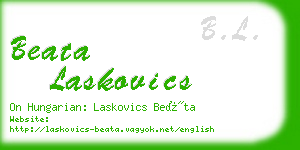 beata laskovics business card